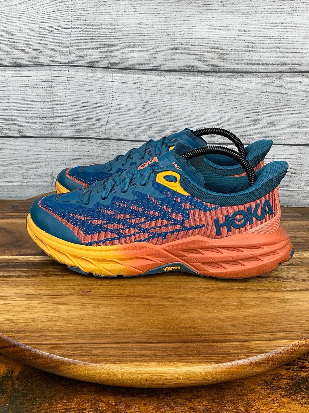 HOKA One One Speedgoat 5 Wide Blue Coral Trail Running Shoe Women’s Size 9